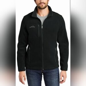 Eddie Bauer Men's Micro Fleece Full Zip Black Jacket XL